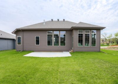 New ranch home near Omaha w/ huge back yard windows & taupe paint