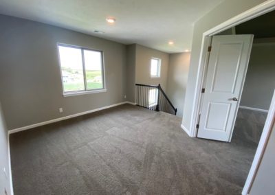 Loft space in new 2 story home near Omaha with double door
