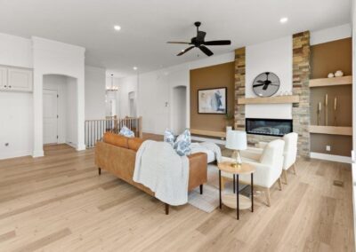 living Room by Home Builder Aurora Homes in Elkhorn NE