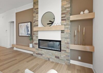 Fireplace Wall by Home Builder Aurora Homes in Elkhorn NE