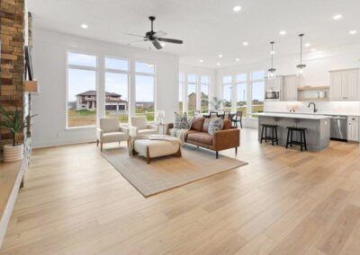 Open Living Room by Aurora Homes Home Builder in Elkhorn NE